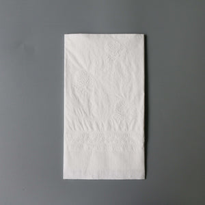 White Soft Dinner Napkin, 1/8 Fold 1-ply, 15" x 17", 20 x 250 napkins